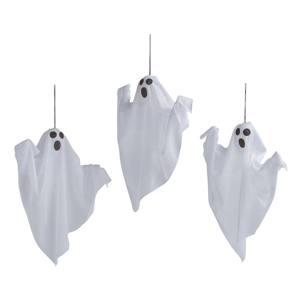 The Holiday Aisle® 3 Piece Value LED Hanging Ghosts Halloween